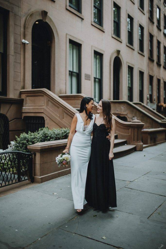 LGBTQ wedding of two brides in brooklyn