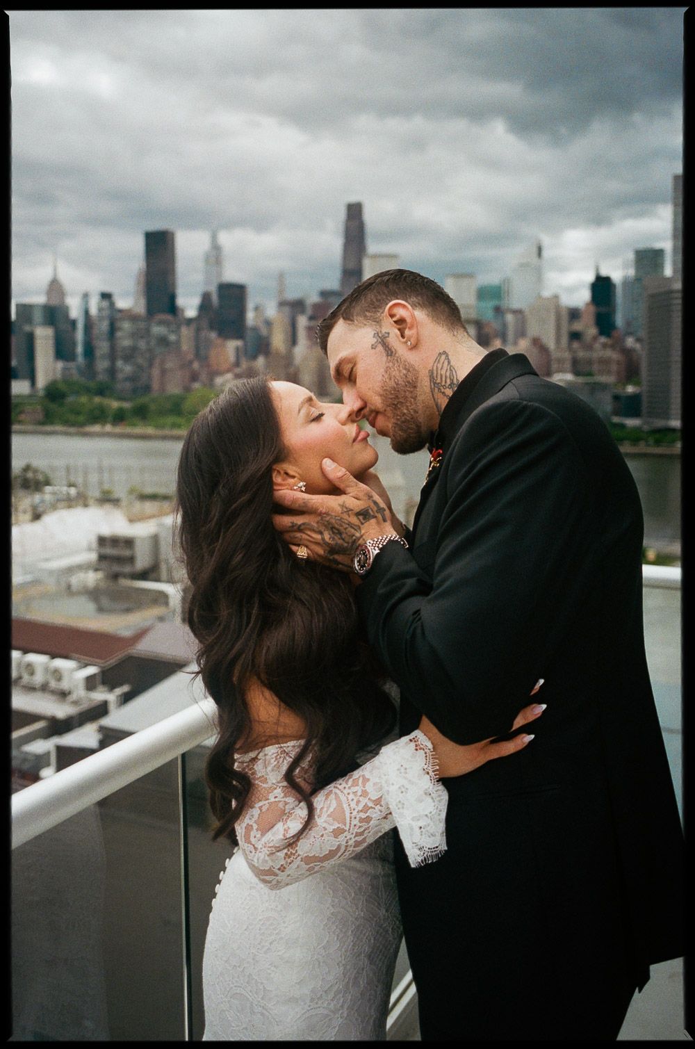 Film photography of brooklyn wedding