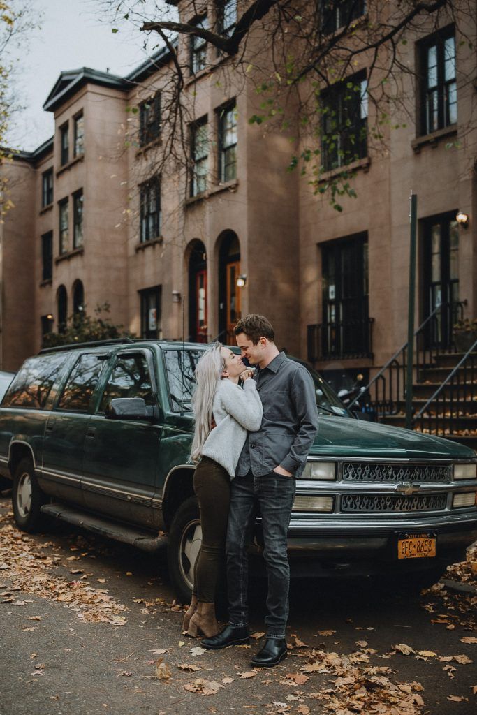 Fall engagement session in cobble hill brooklyn