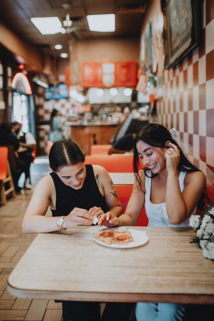 NYC elopement of lesbian couple - by Lucie B. Photo brooklyn wedding photographer
