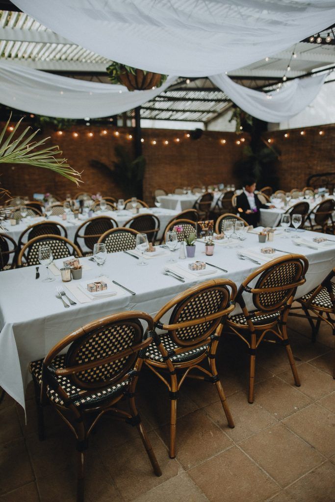LGBTQ wedding of two brides in brooklyn restaurant