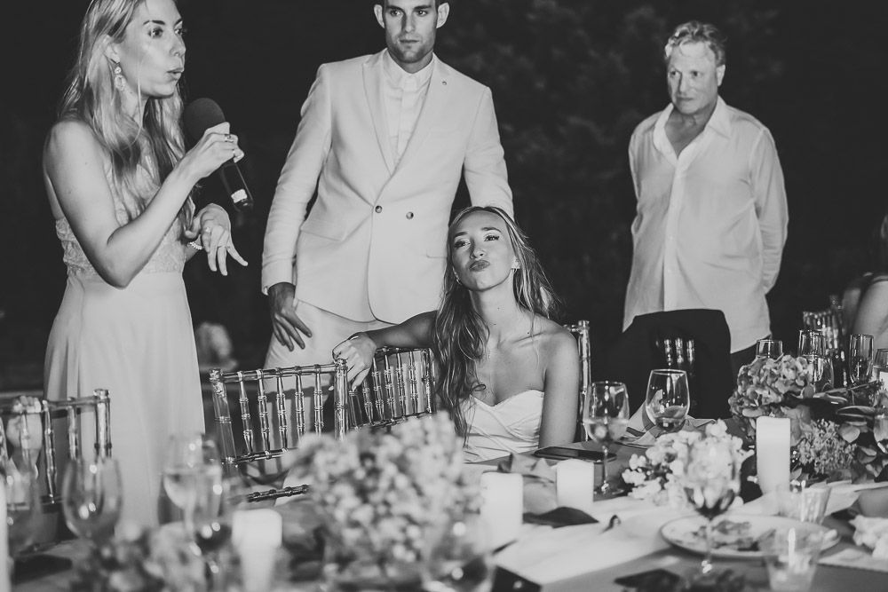 Backyard wedding reception in the hamptons