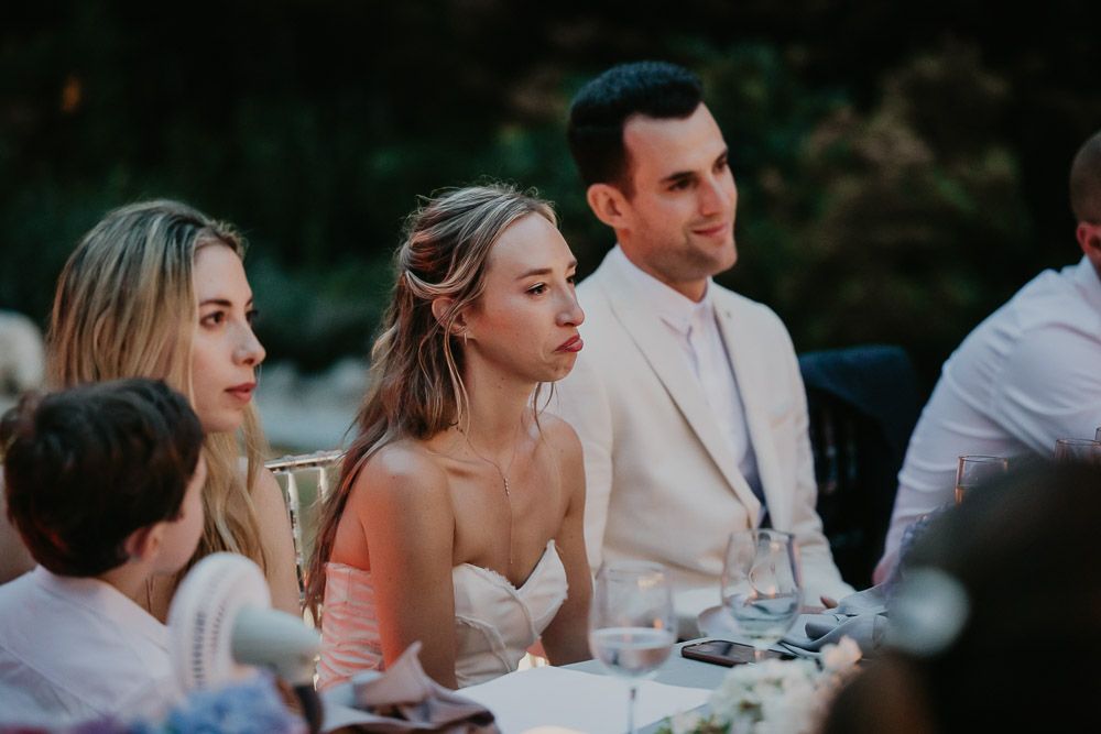 Backyard wedding reception in the hamptons
