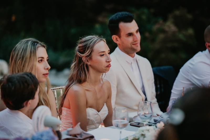 Backyard wedding reception in the hamptons
