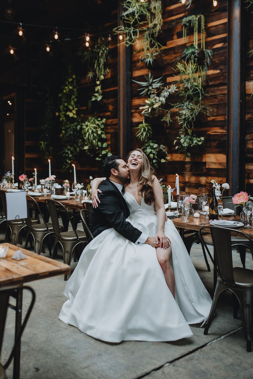 Bride and groom at brooklyn winery wedding