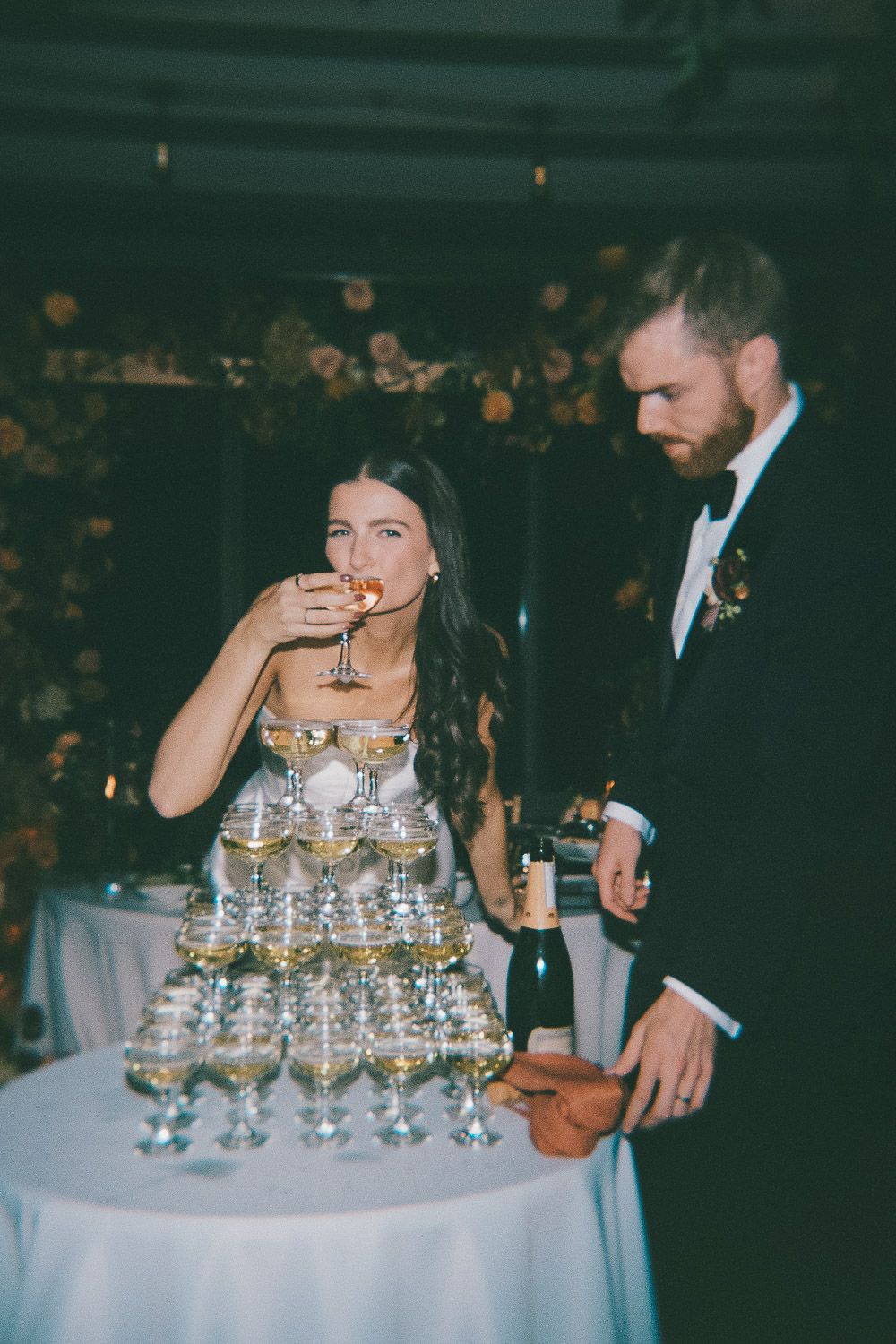 Party film photo of nyc wedding