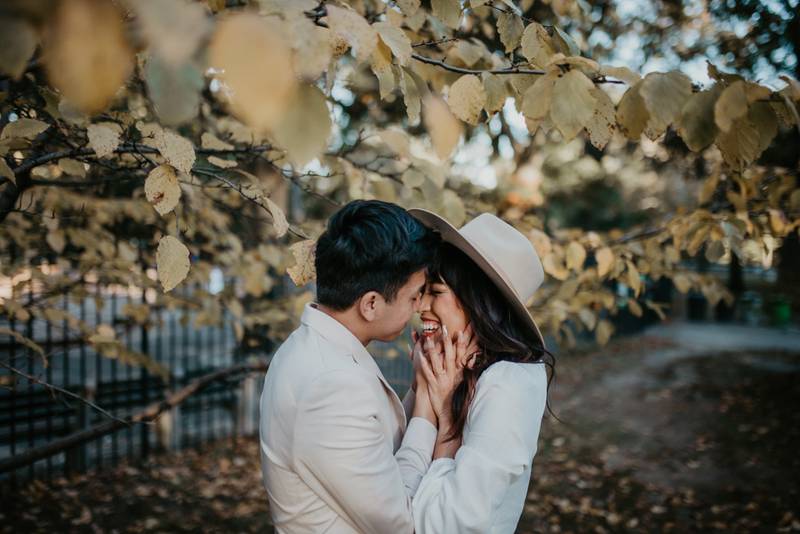 NYC elopement in central park in the fall