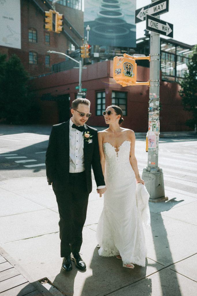 Bride and groom portrait at brooklyn wedding at the william vale