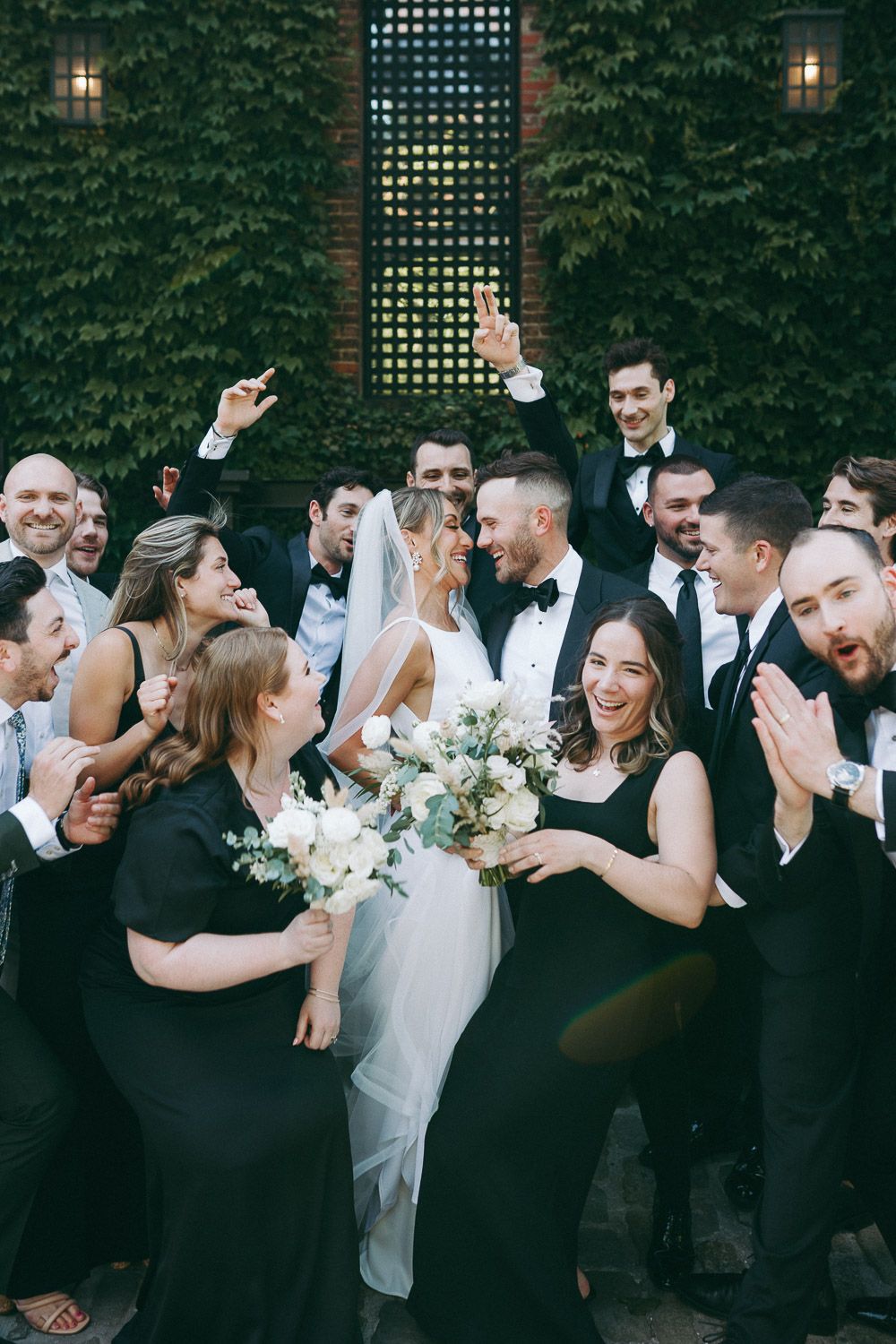 Bridal party at nyc wedding at the foundry