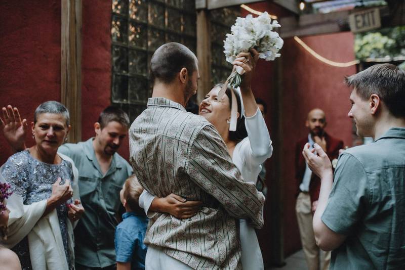 Wedding at frankies spuntino - by Lucie B. Photo brooklyn wedding photographer
