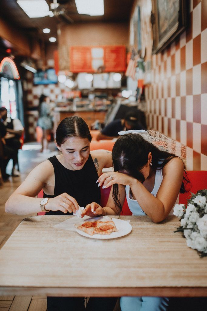 NYC elopement of lesbian couple - by Lucie B. Photo brooklyn wedding photographer