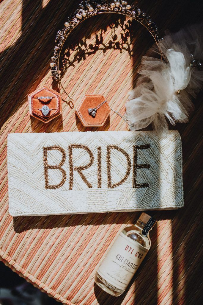Bride accessories at petit ermitage hotel in hollywood