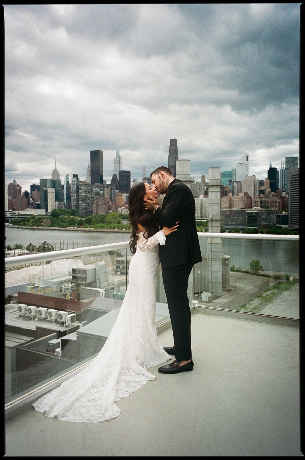 Film photography of brooklyn wedding