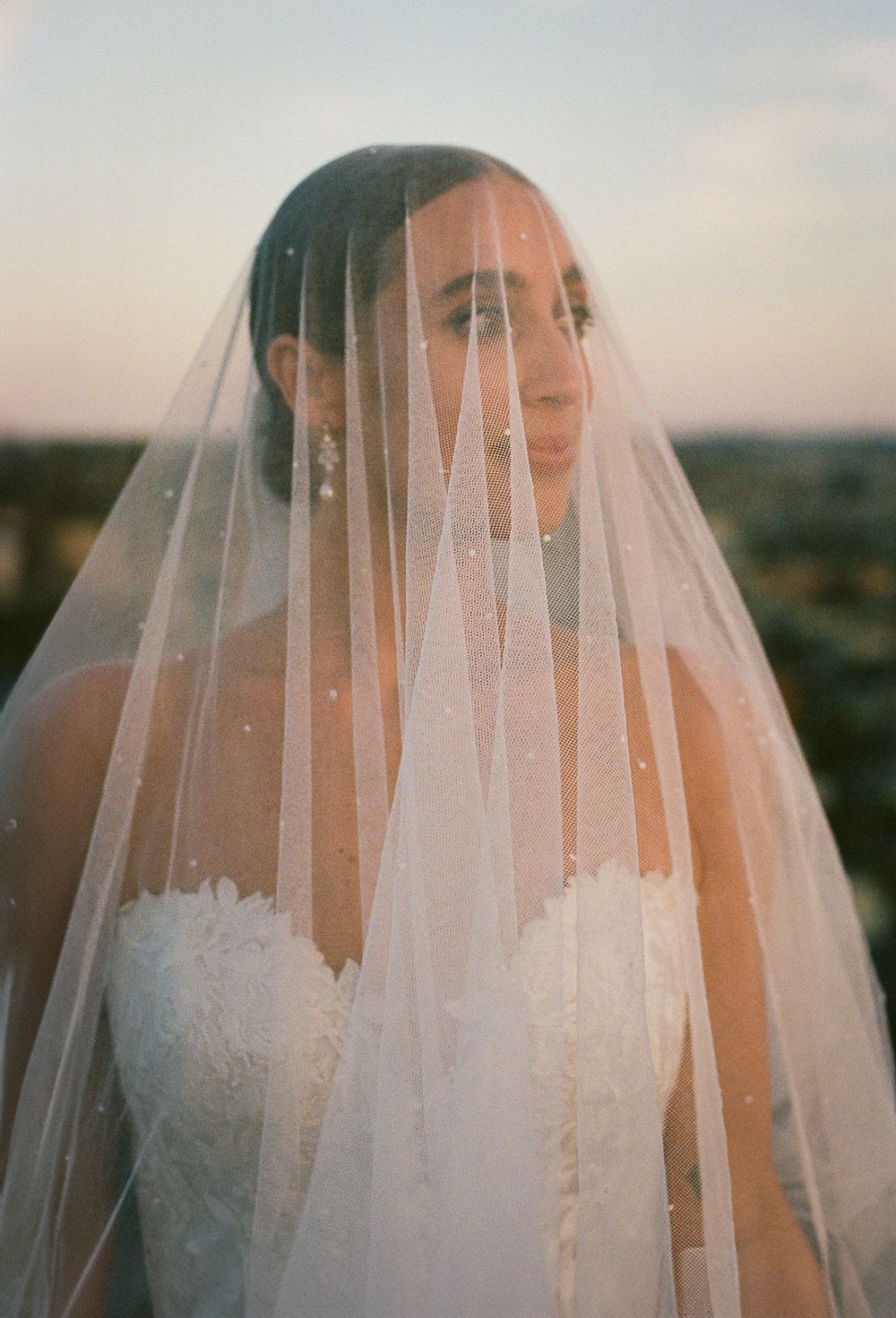 Bridal portrait (film photo) at brooklyn wedding at the william vale