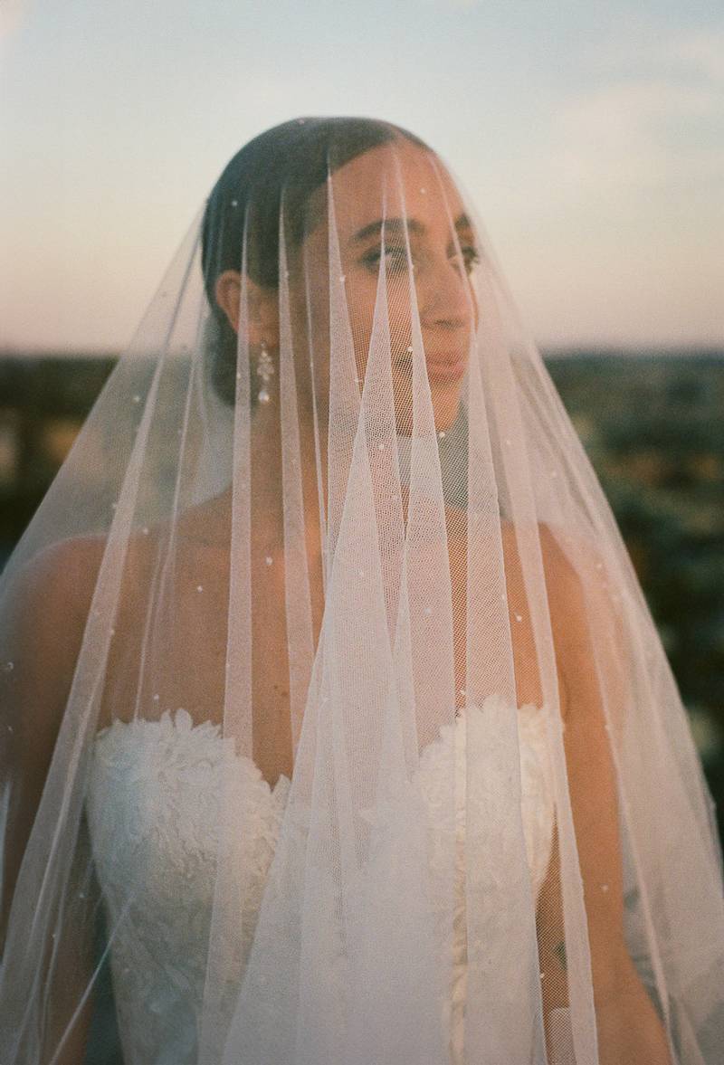 Bridal portrait (film photo) at brooklyn wedding at the william vale