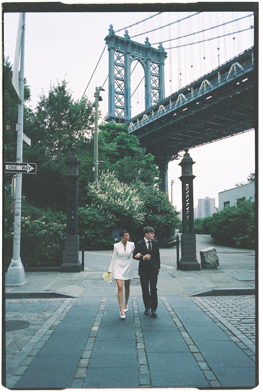 Film photography of brooklyn wedding