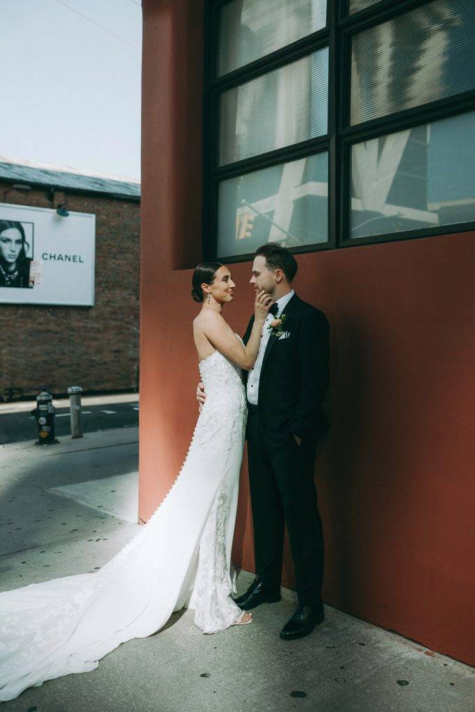 Bride and groom portrait at brooklyn wedding at the william vale