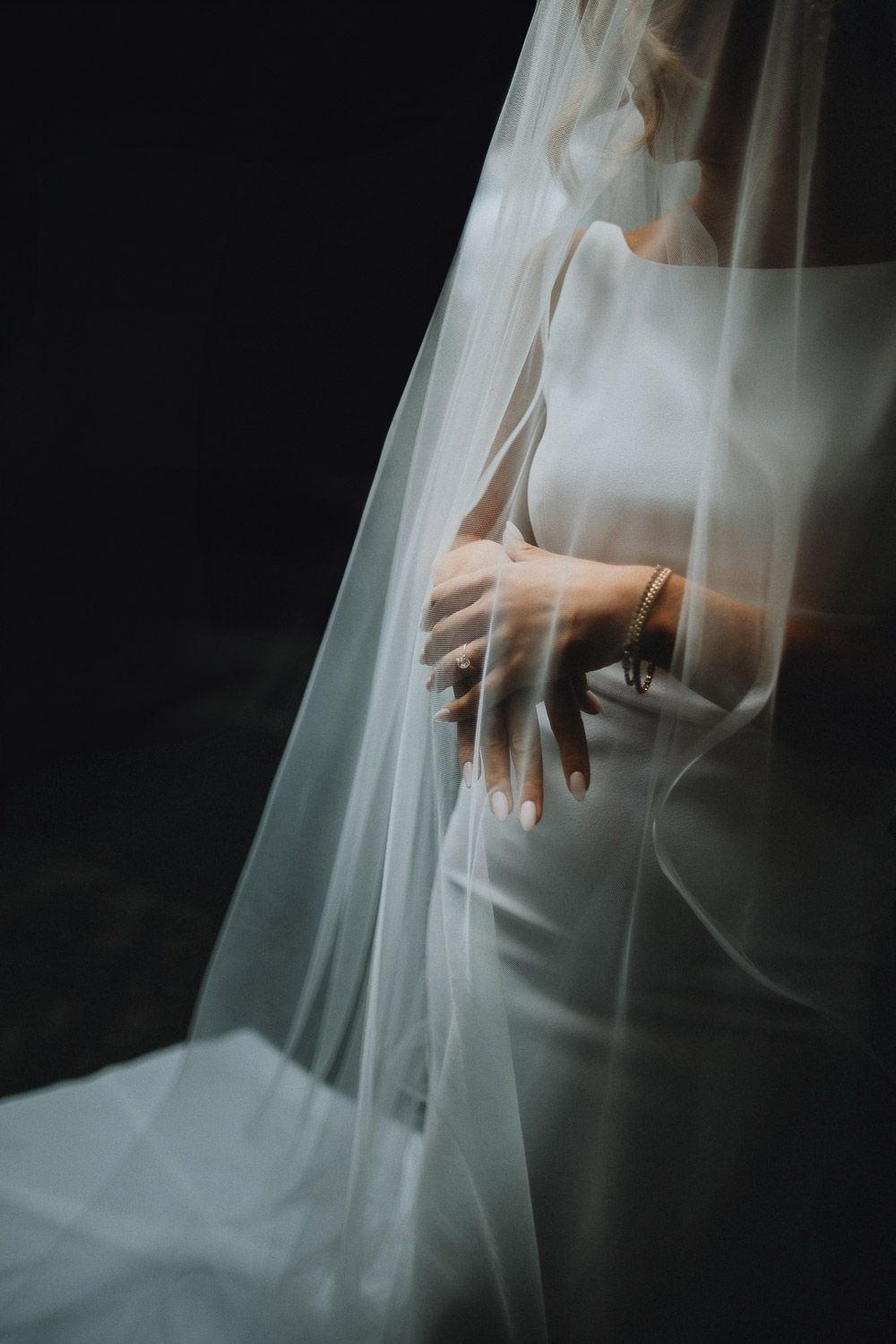 Bridal portrait at nyc wedding at the foundry