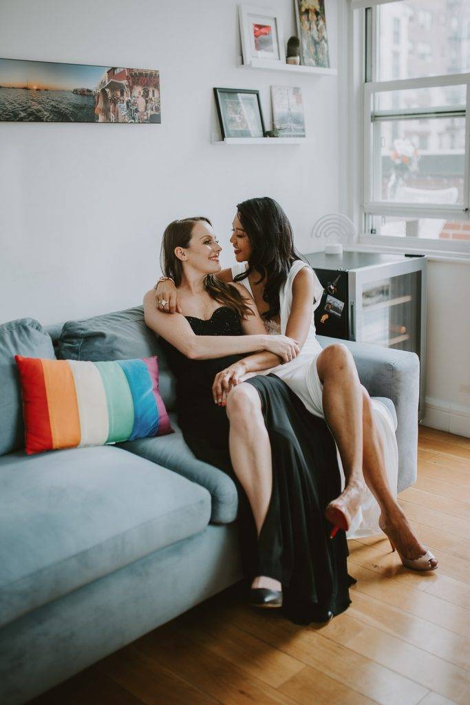 LGBTQ wedding of two brides in brooklyn