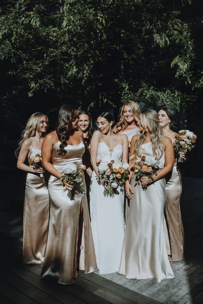 Bride and bridesmaids at brooklyn wedding at the william vale
