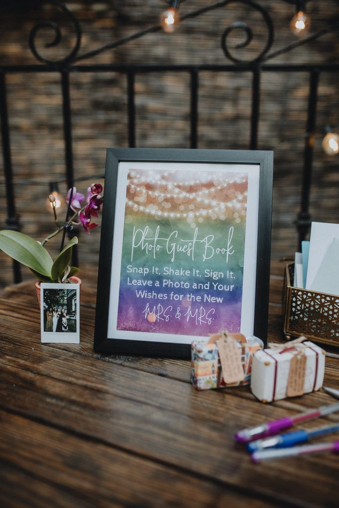 LGBTQ wedding of two brides in brooklyn restaurant