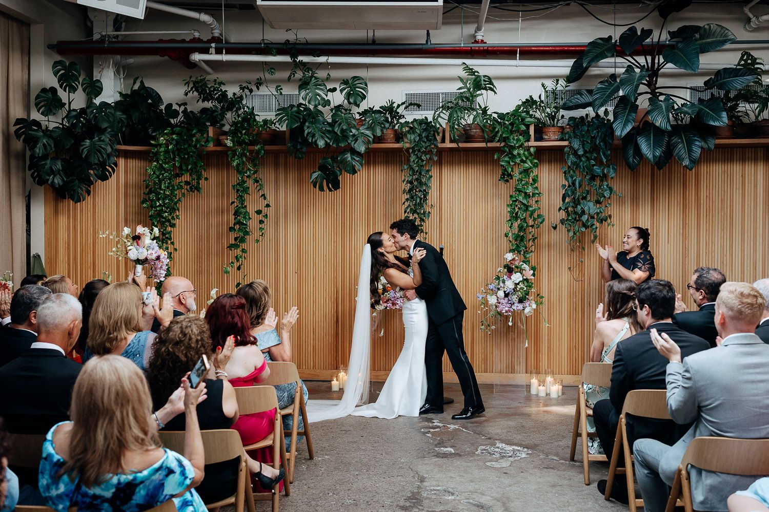 Wedding ceremony at rule of thirds brooklyn