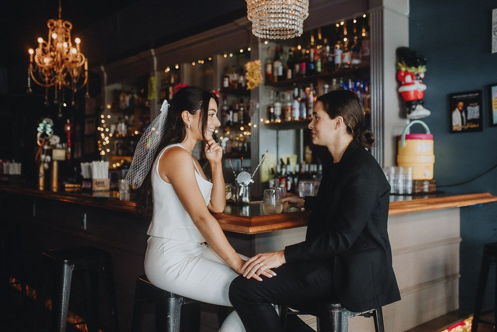NYC elopement of lesbian couple - by Lucie B. Photo brooklyn wedding photographer