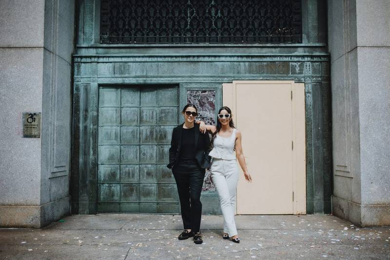 NYC elopement of lesbian couple - by Lucie B. Photo brooklyn wedding photographer