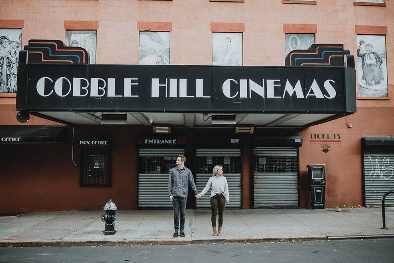 Fall engagement session in cobble hill brooklyn