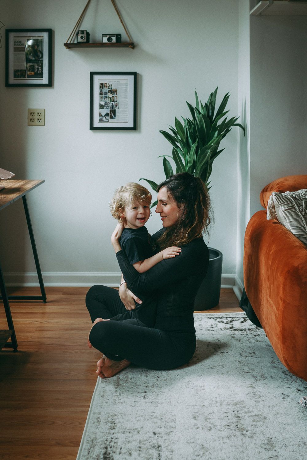 Family session at home in brooklyn