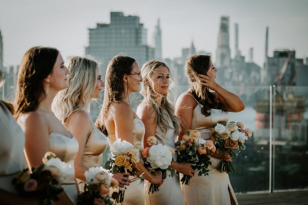 Wedding ceremony on top of the william vale in brooklyn