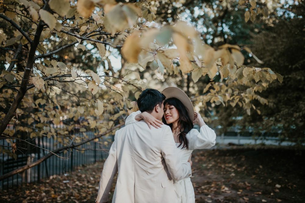 NYC elopement in central park in the fall