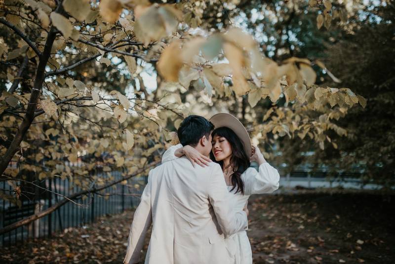 NYC elopement in central park in the fall