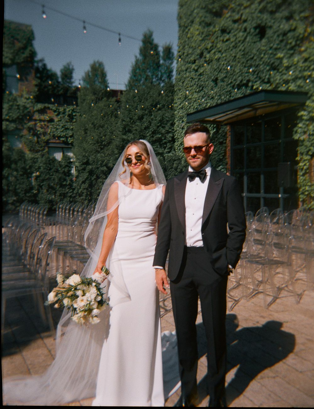 Film photo of nyc wedding at the foundry