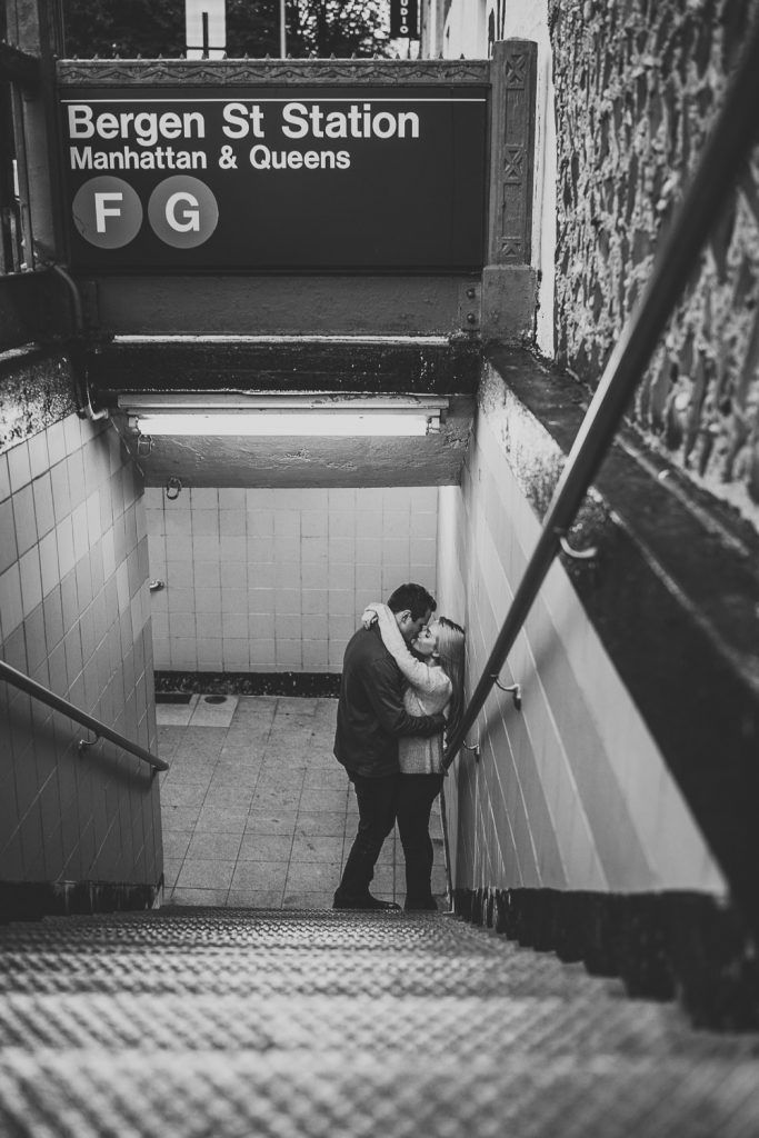 Fall engagement session in cobble hill brooklyn