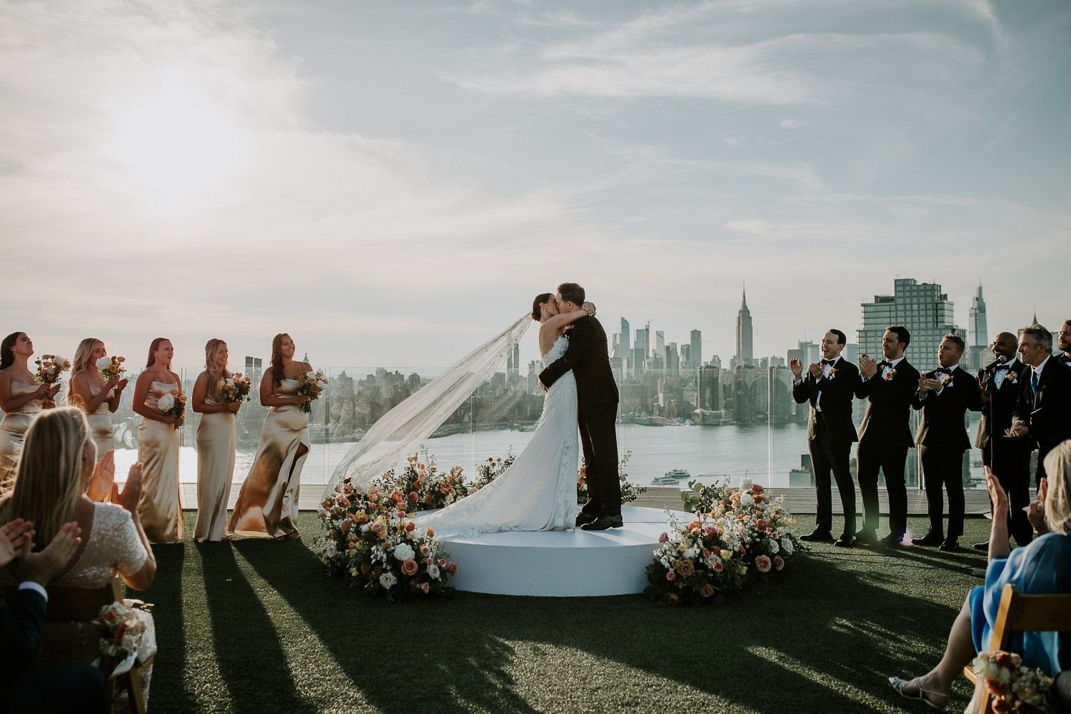 Brooklyn wedding on william vale's rooftop
