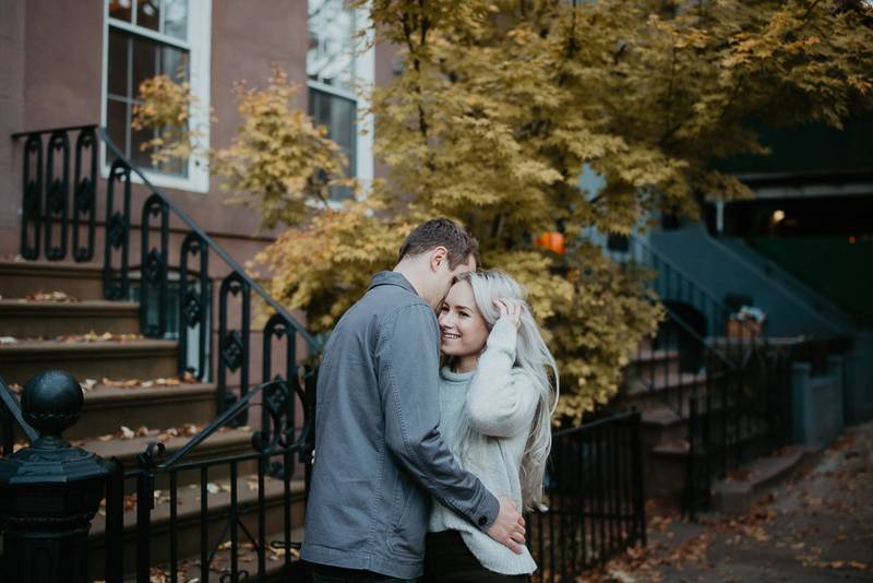 Fall engagement session in cobble hill brooklyn
