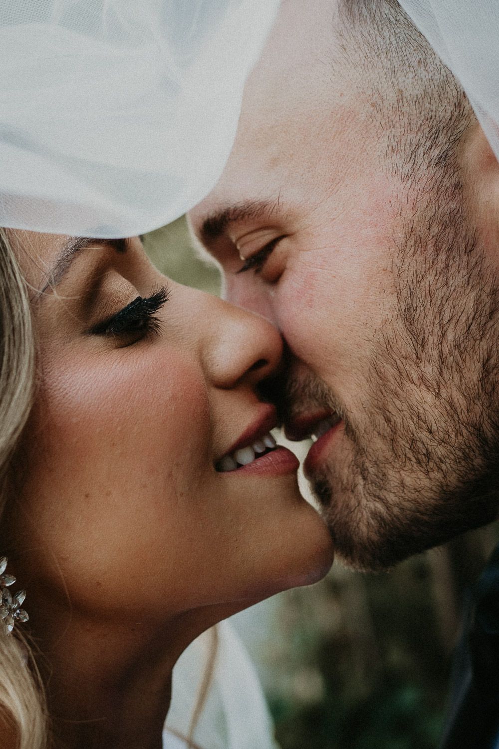 Bride and groom at nyc wedding at the foundry