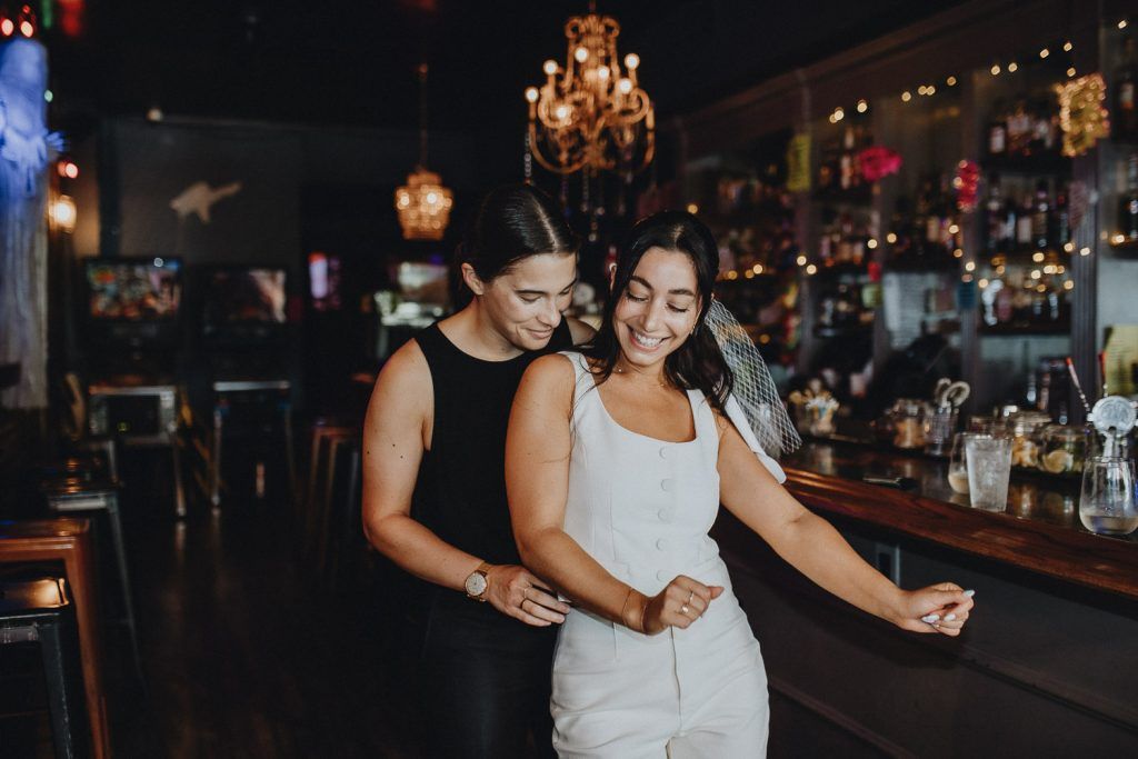 NYC elopement of lesbian couple - by Lucie B. Photo brooklyn wedding photographer