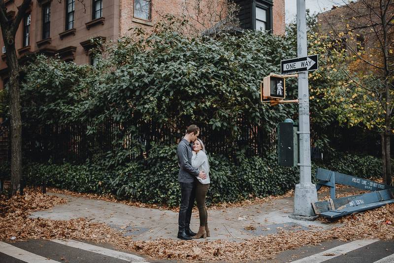 Fall engagement session in cobble hill brooklyn