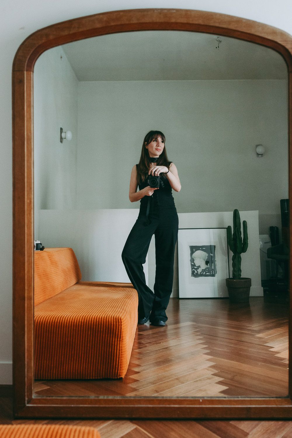 Portrait of brooklyn wedding photographer at home