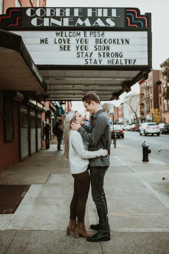 Fall engagement session in cobble hill brooklyn