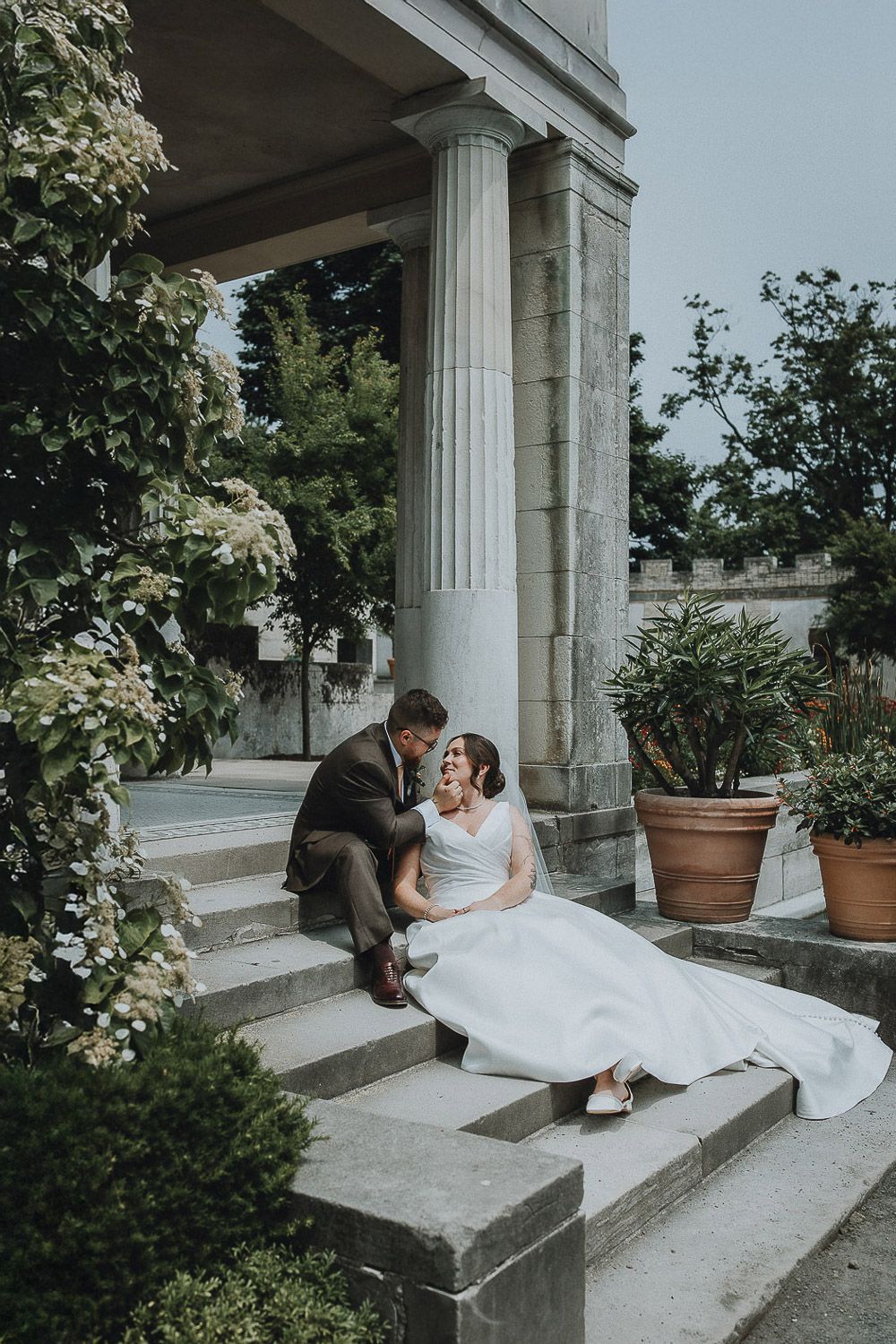 Bride and groom at italy tuscany wedding