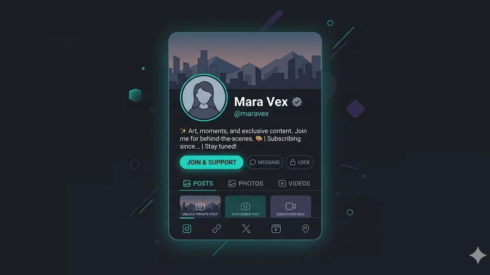 Editorial illustration of AI creator persona naming and branding choices