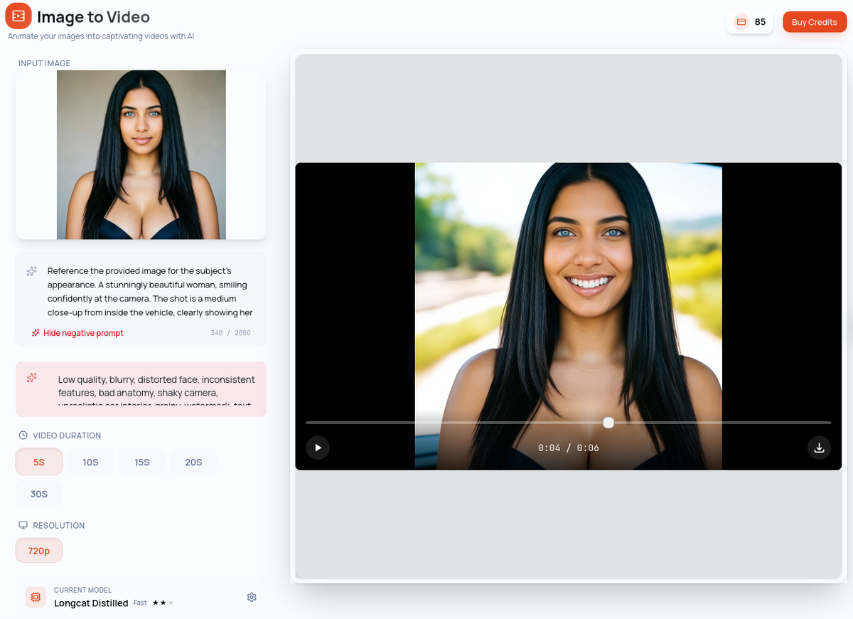 Image-to-Video with consistent model