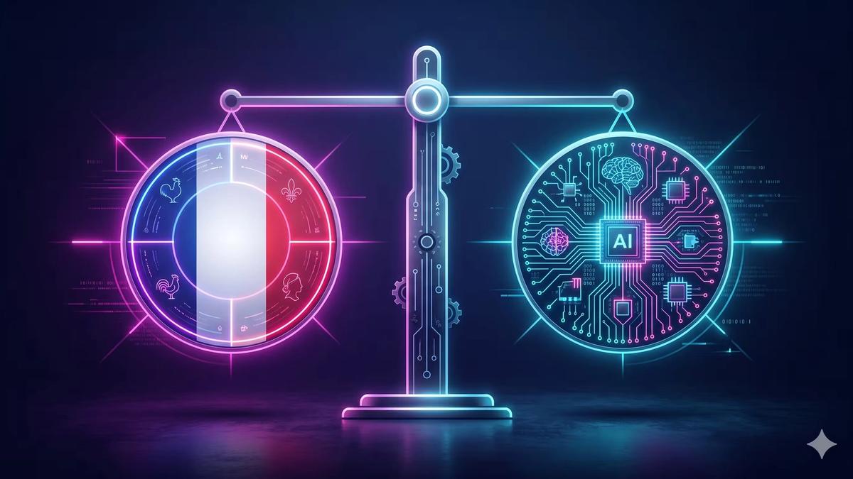 Illustration sur le guide légal et fiscal pour créateur IA en France 2026