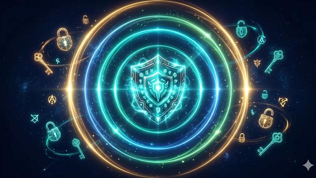Editorial illustration of operational security and identity compartmentalization for AI creators
