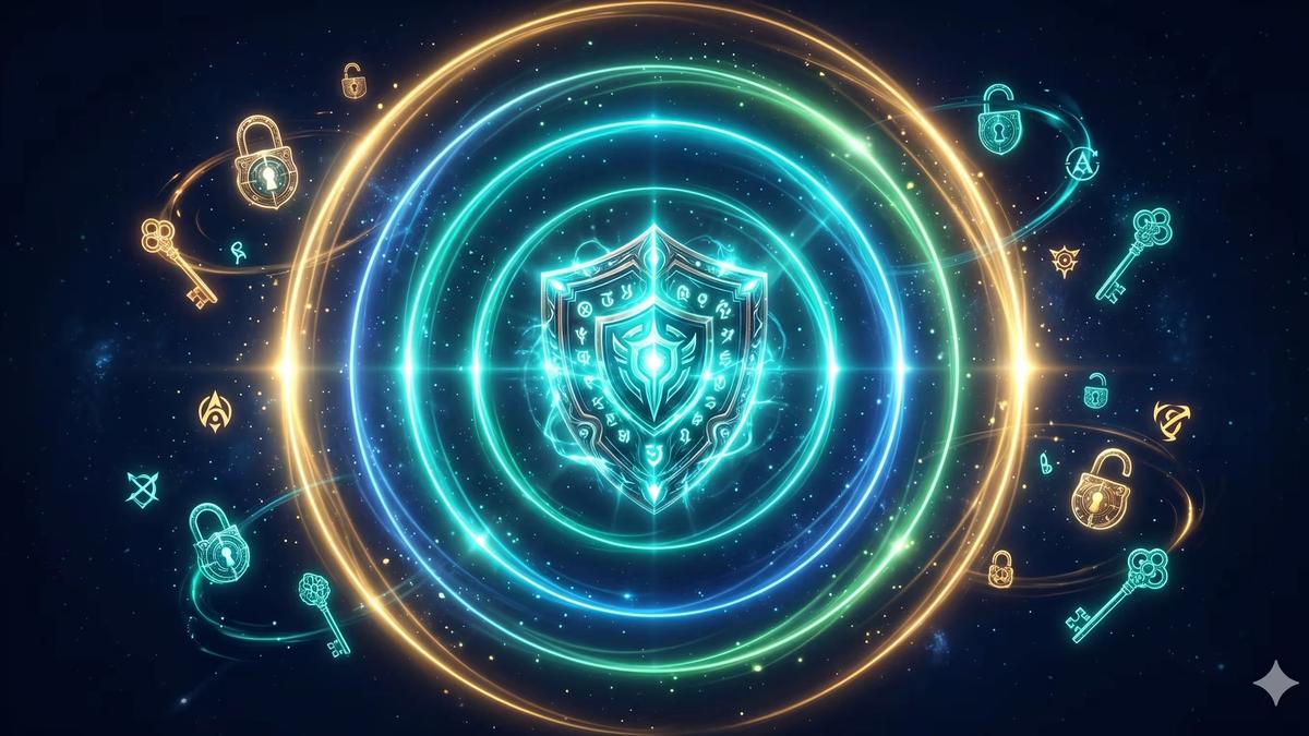 Editorial illustration of operational security and identity compartmentalization for AI creators