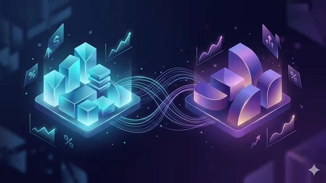 Editorial illustration comparing Fansly and Fanvue platform features for AI creators
