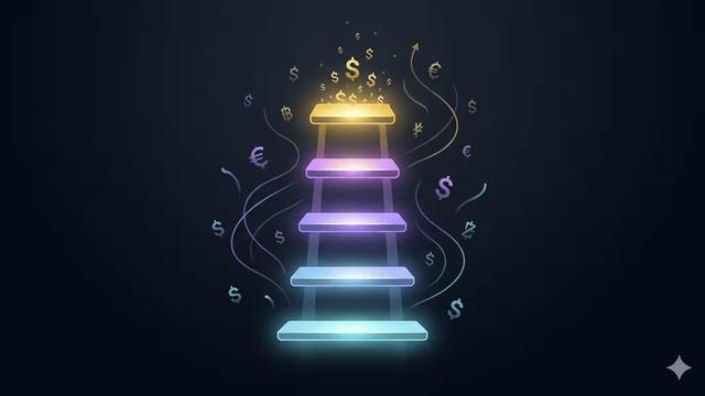 Editorial illustration of AI creator pricing strategy and revenue tiers